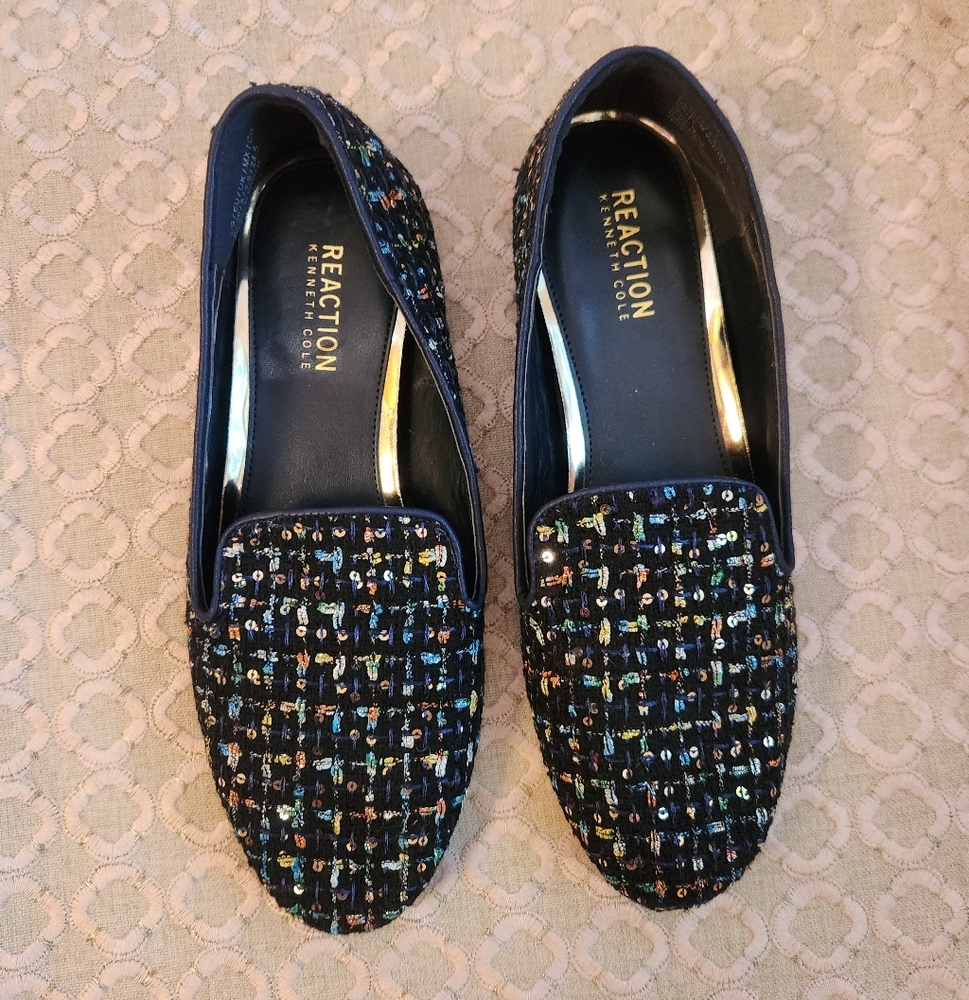 🆕️NWOT Kenneth Cole Reaction Women's Tweed Loafer, Size 8 - Picture 2 of 9